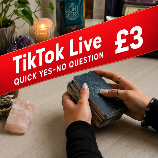 TIKTOK LIVE Quick Question or Q General 2/3 cards £3